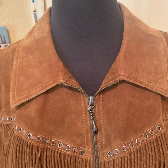 Cripple Creek Suede Fringe Ladies Jacket size XXL - Picture 3 of 10